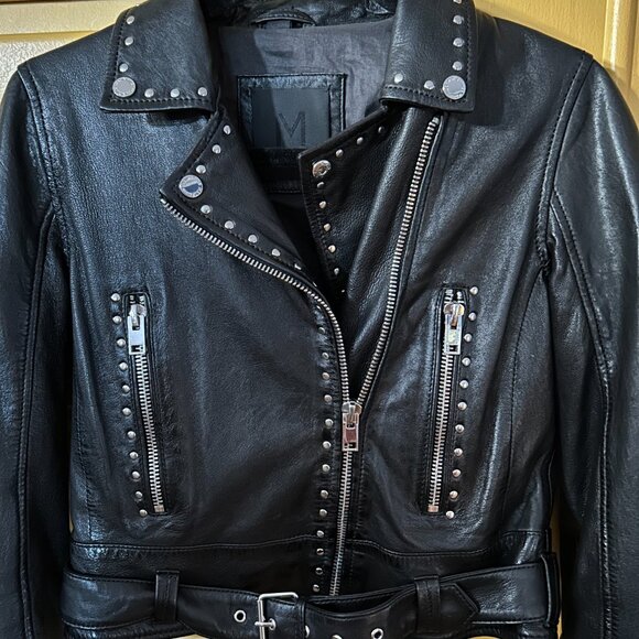 Mauritius Black Leather Jacket. Mint! - Picture 6 of 8